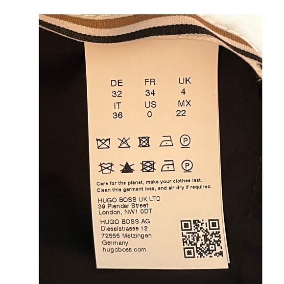 BOSS Hugo Boss pants Tamata Stripe Stretch Wool Ankle size 0 - Picture 7 of 8